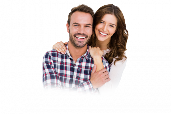 Couple smiling after teeth whitening treatment Regional Dental Center Jacksonville, AL